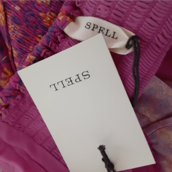 Spell Madame Peacock Sweetheart Mini Dress in Boysenberry - Picture 9 of 11